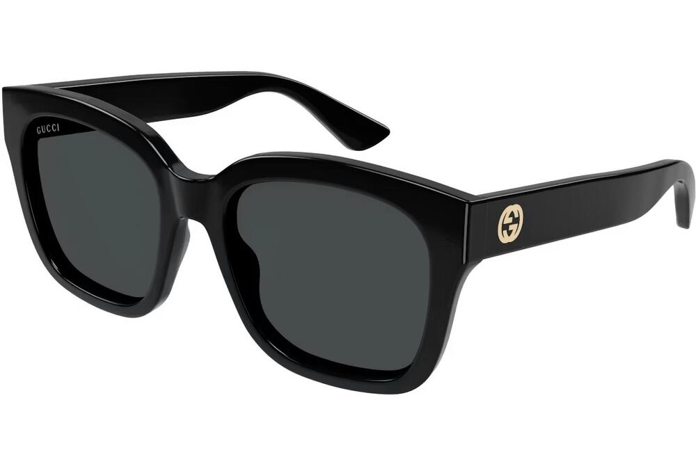NEW GUCCI women's square sunglasses in black/grey